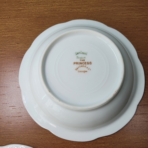 Haviland The Princess Rimmed Fruit Dessert Sauce Bowl Limoges France Lot of 3 - Picture 9 of 9